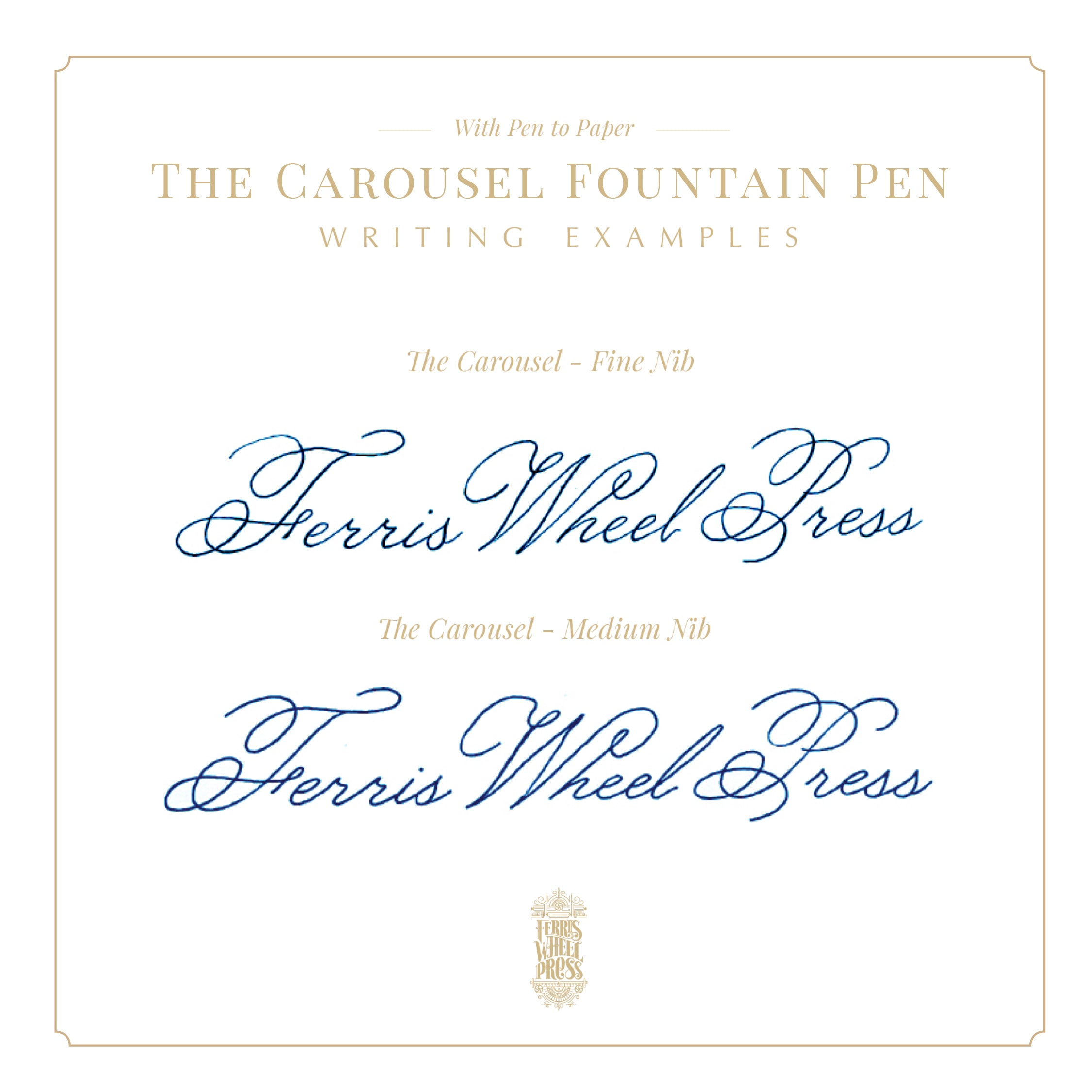 Limited Edition | Aluminum Carousel Fountain Pen - Plaited Gold Tress