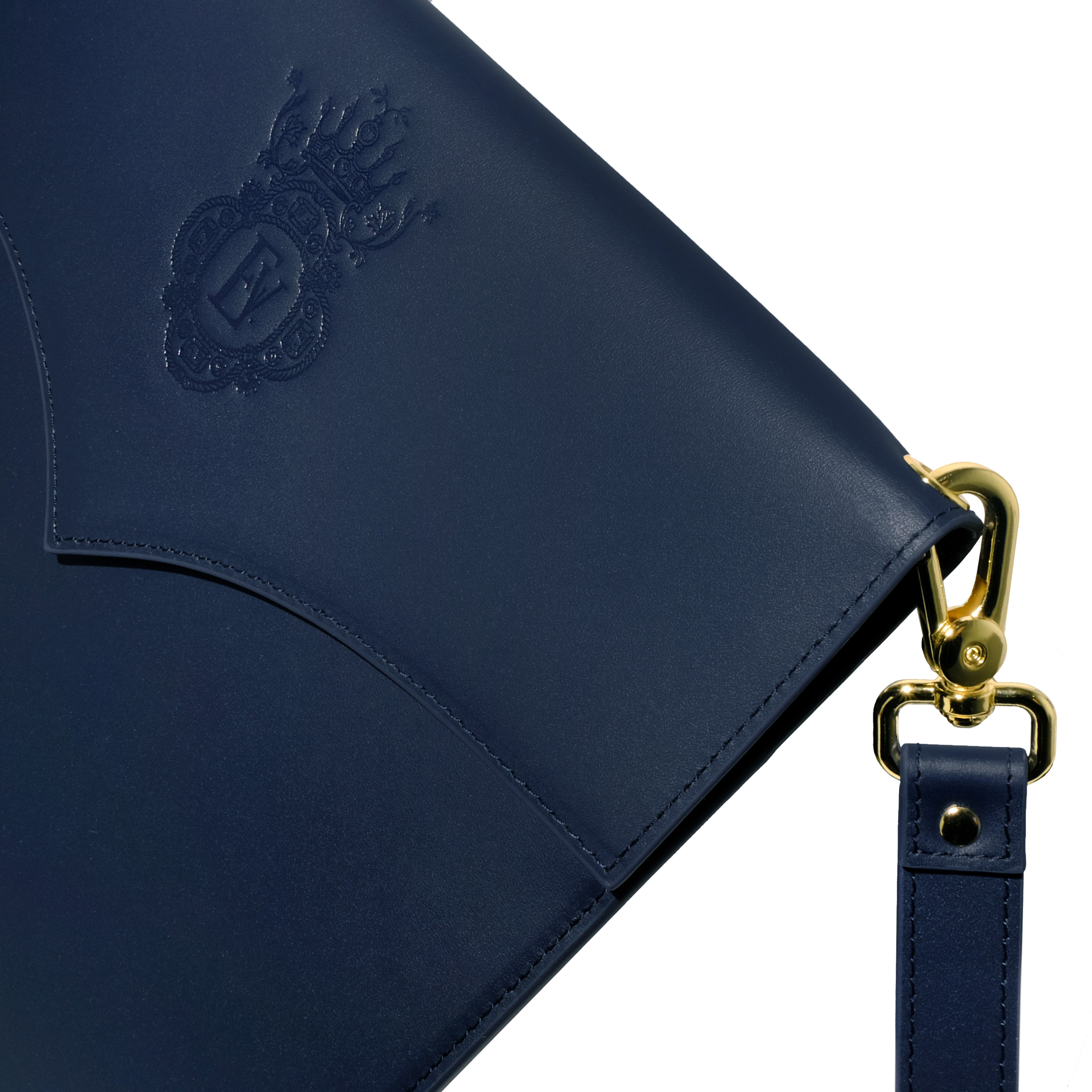 Leather Stationery Collection - The Pendant Folio A5 / Navy
